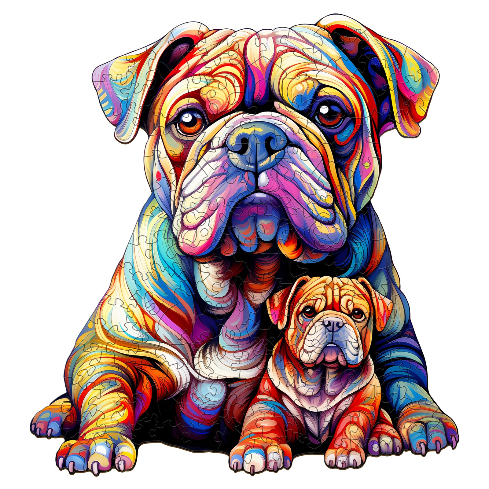 You are currently viewing Wooden Jigsaw Puzzle – Bulldog Family 2 66d16ecee18dd