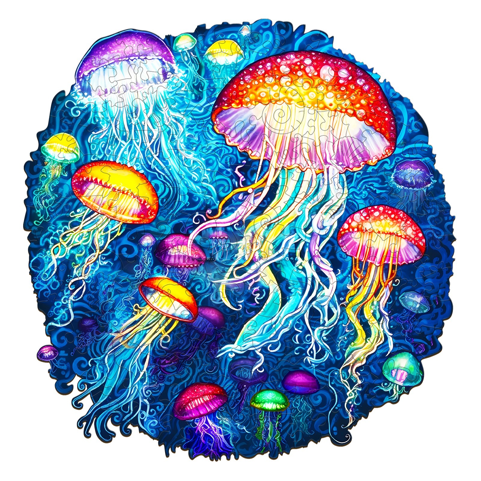 You are currently viewing Wooden Jigsaw Puzzle-colorful jellyfish 66d3a614d7fee