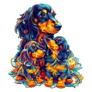 Read more about the article Wooden Jigsaw Puzzle-Long-haired Dachshund Family 66d0396811e84