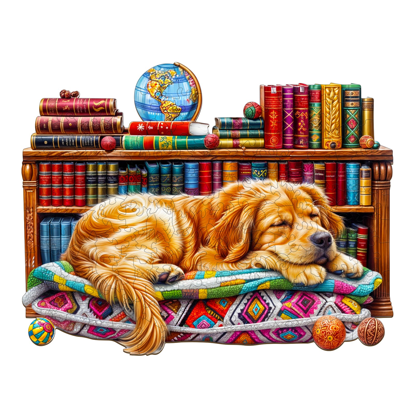 Read more about the article Wooden Jigsaw Puzzle-Sleeping Golden Retriever 66d10798f312c