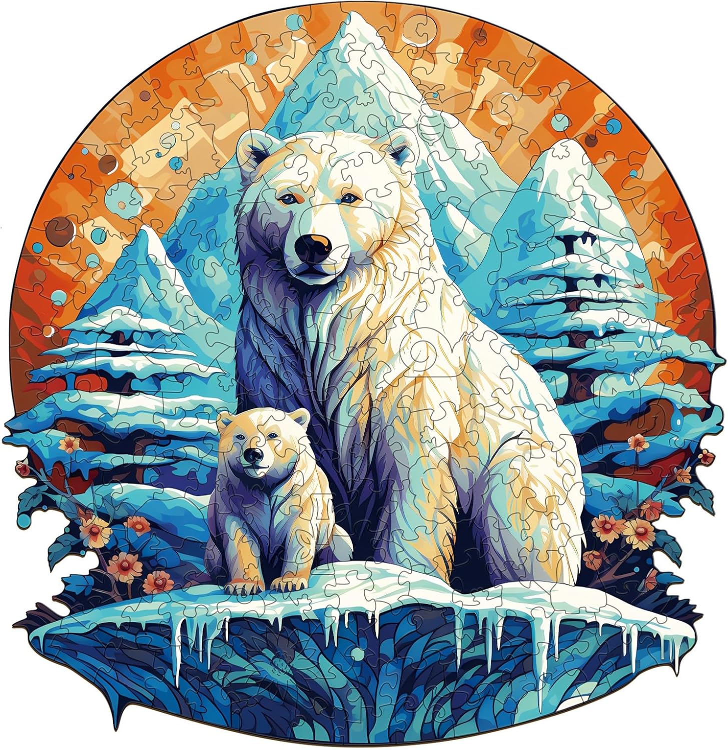 You are currently viewing Polar bear family 2-Wooden Jigsaw Puzzle 66ecd7e996216