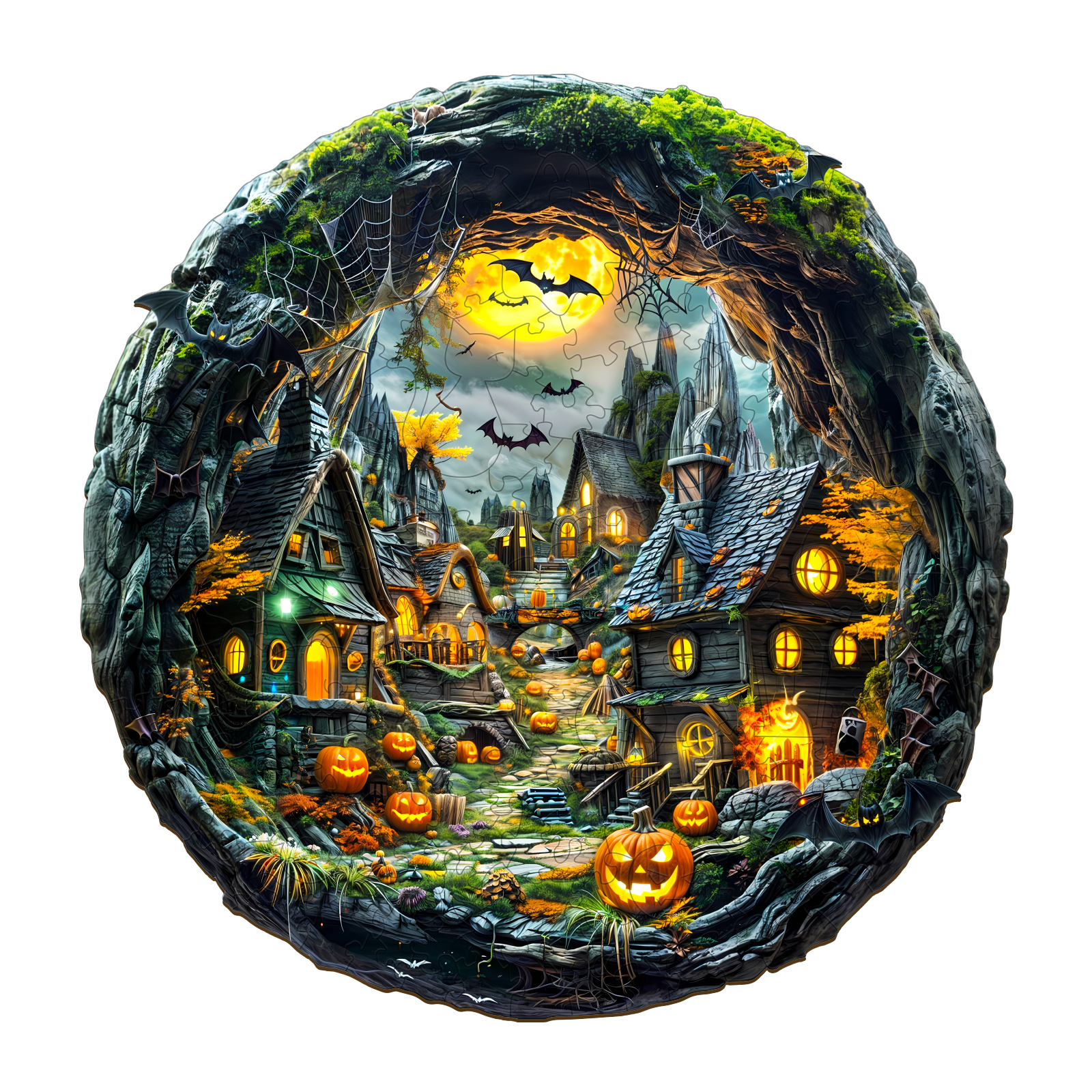 You are currently viewing Wooden Jigsaw Puzzle-3D Halloween Night 66da98470eabc