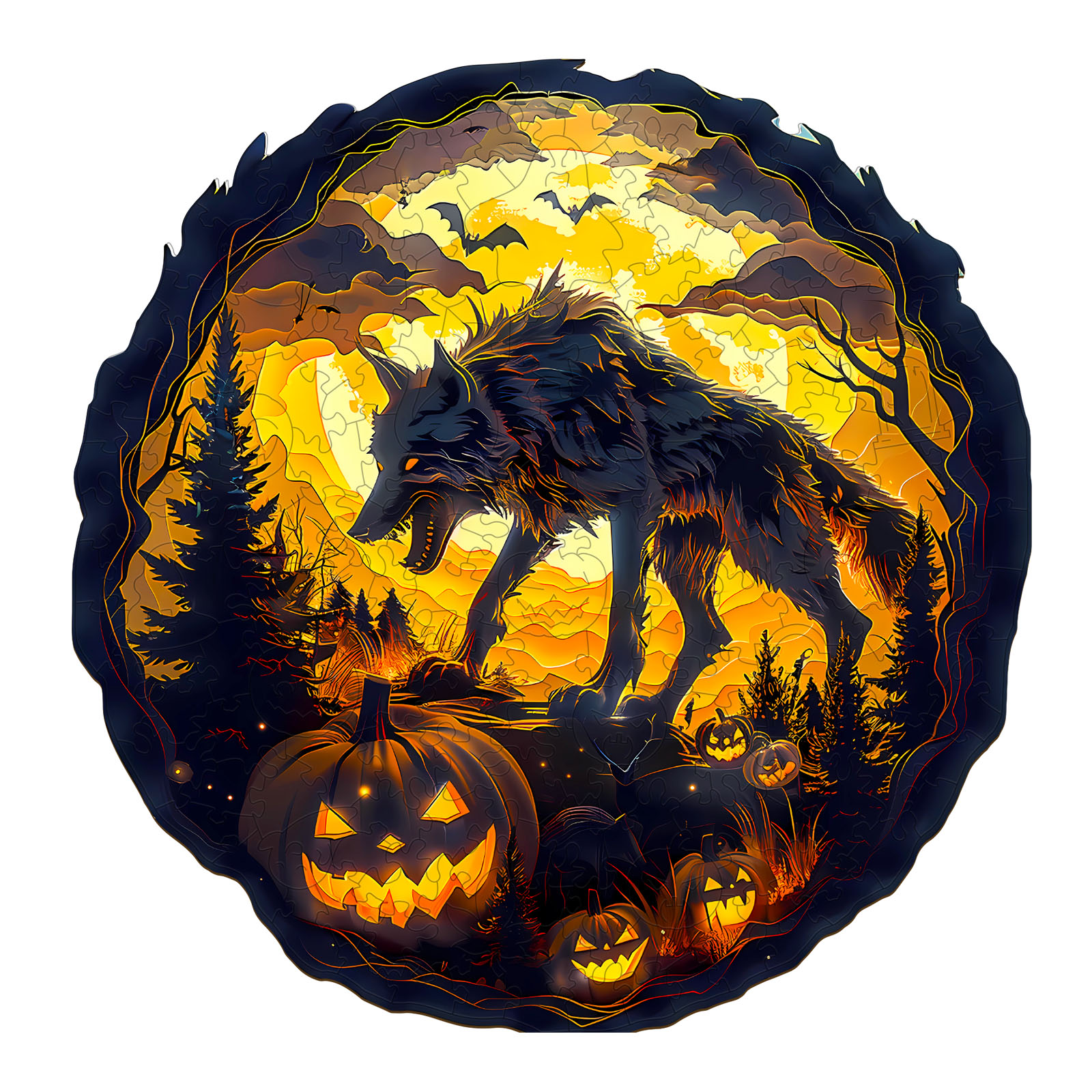 You are currently viewing Wooden Jigsaw Puzzle-3D Halloween Wolf 66df6ddc60506