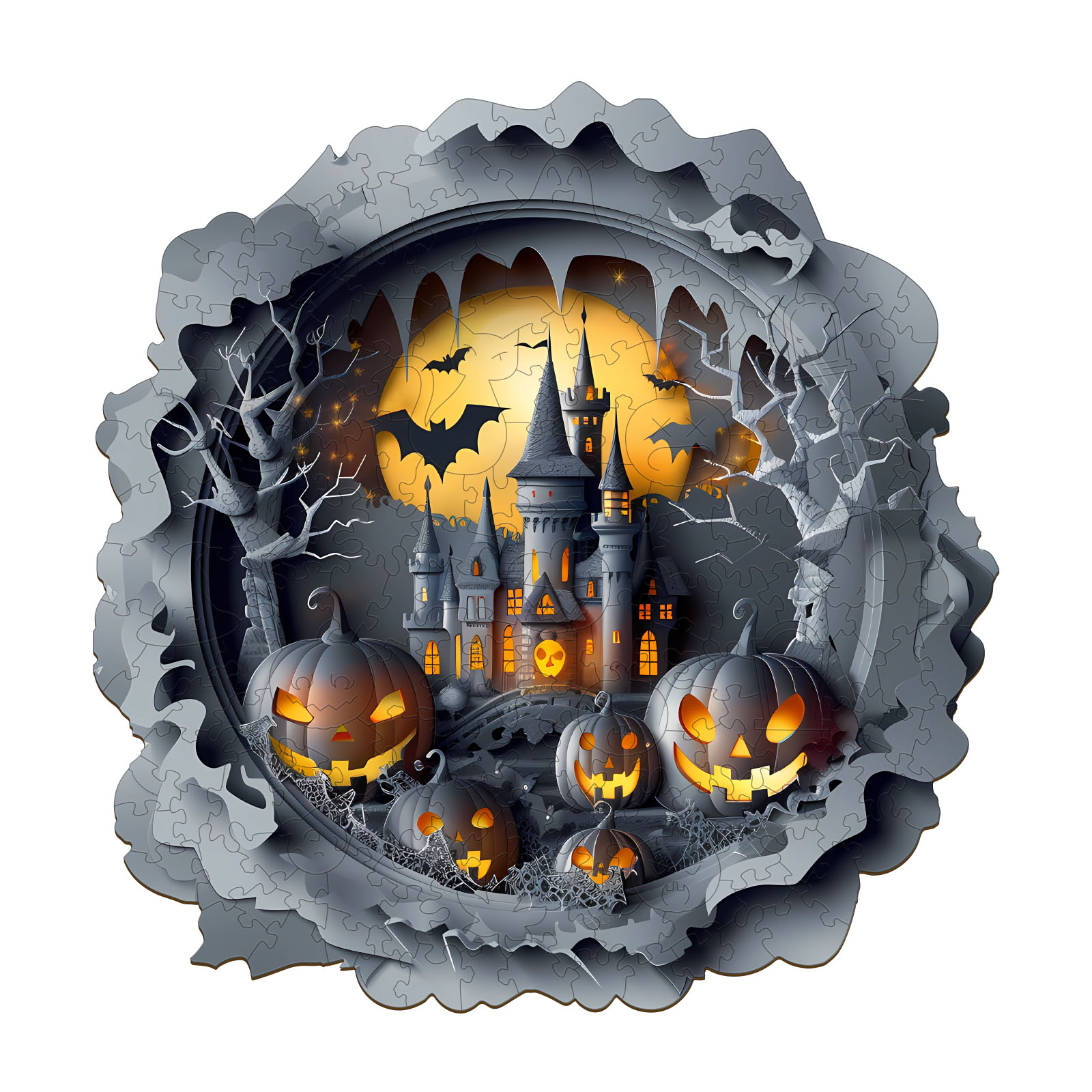 You are currently viewing Wooden Jigsaw Puzzle-3D Halloween Castle 66db858e07ed6