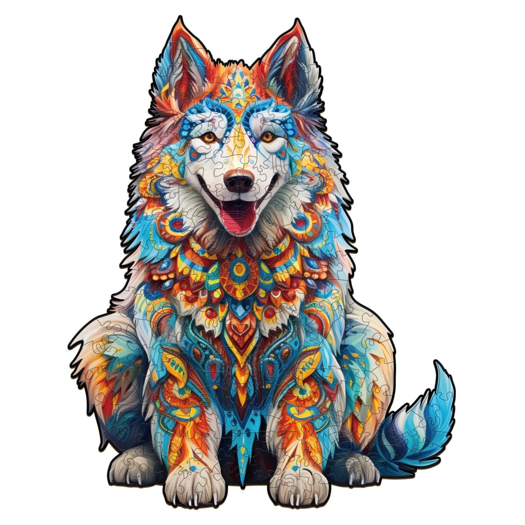 Wooden Jigsaw Puzzle-Alaskan Malamute 66e7e38891d07