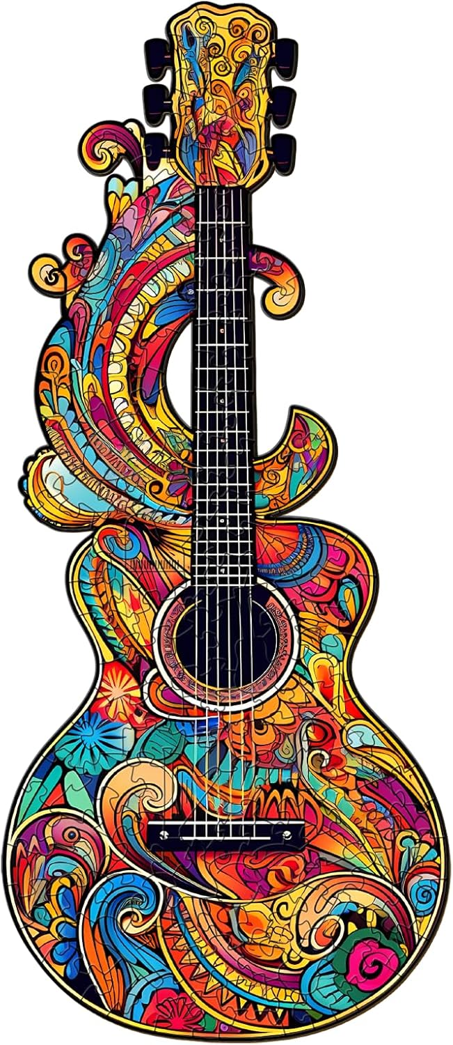 You are currently viewing Wooden Jigsaw Puzzle-beautiful guitar 66e4e85d74915