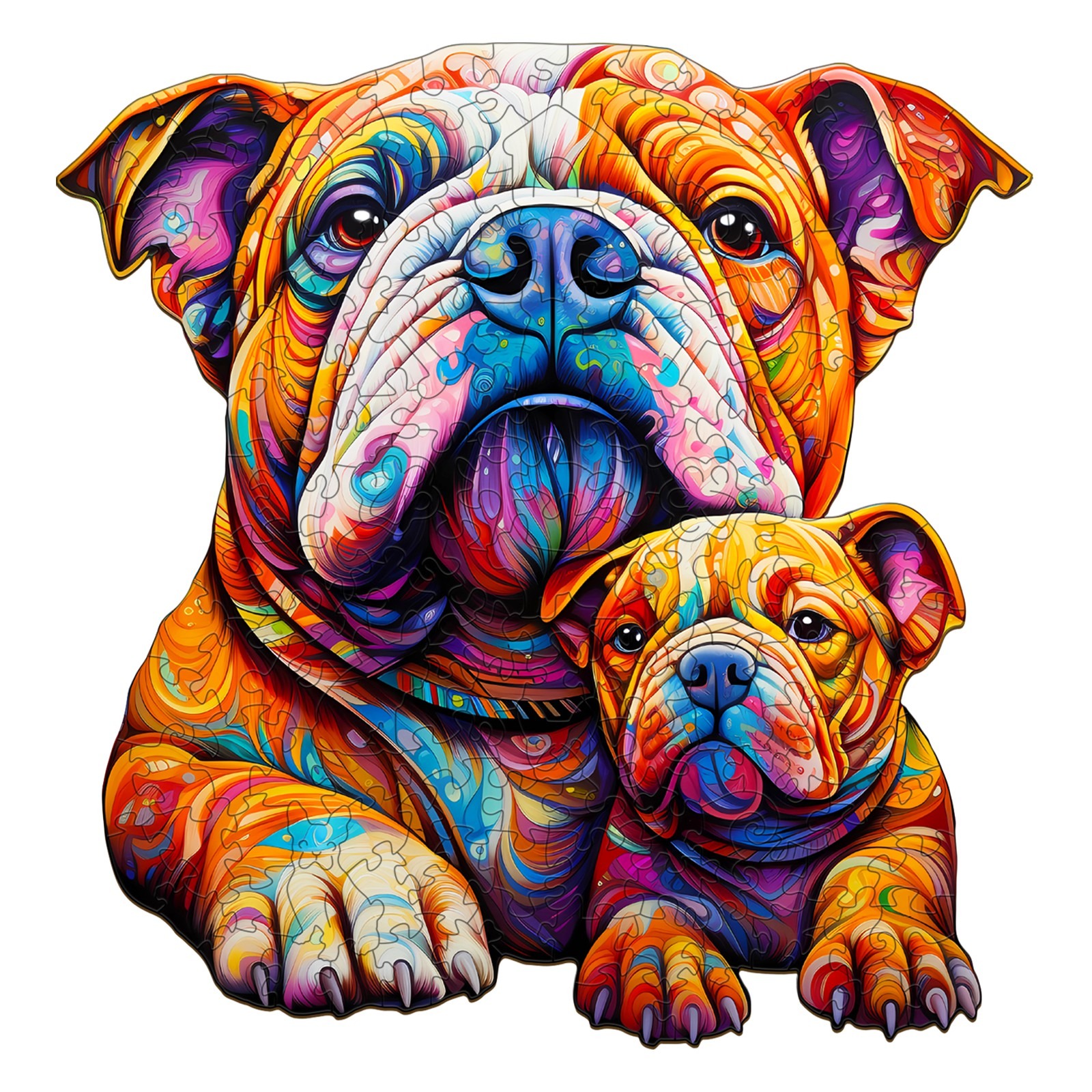 You are currently viewing Wooden Jigsaw Puzzle-Bulldog family 66e050d856047