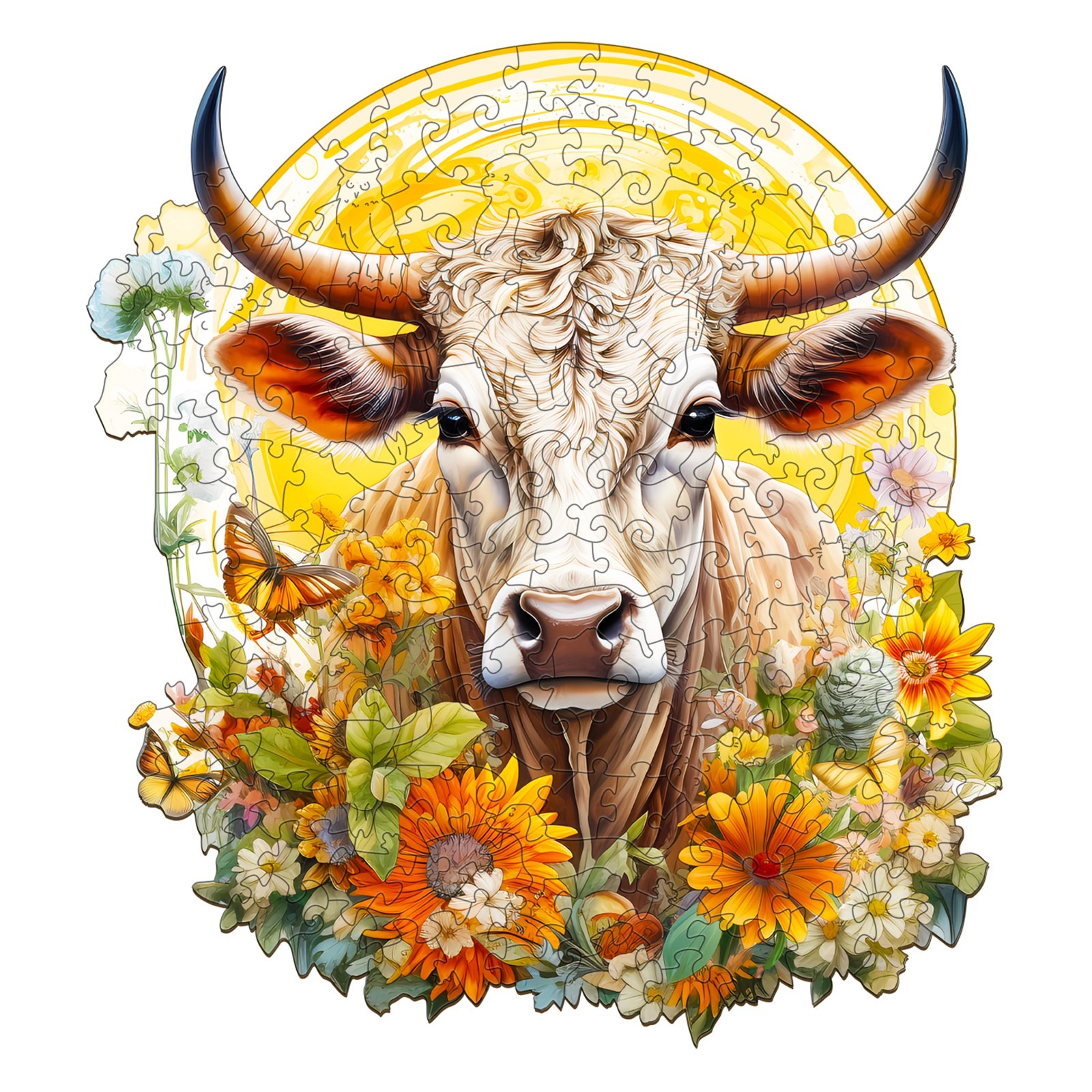 You are currently viewing Wooden Jigsaw Puzzle-Cow and Flower 66e0c217d0617