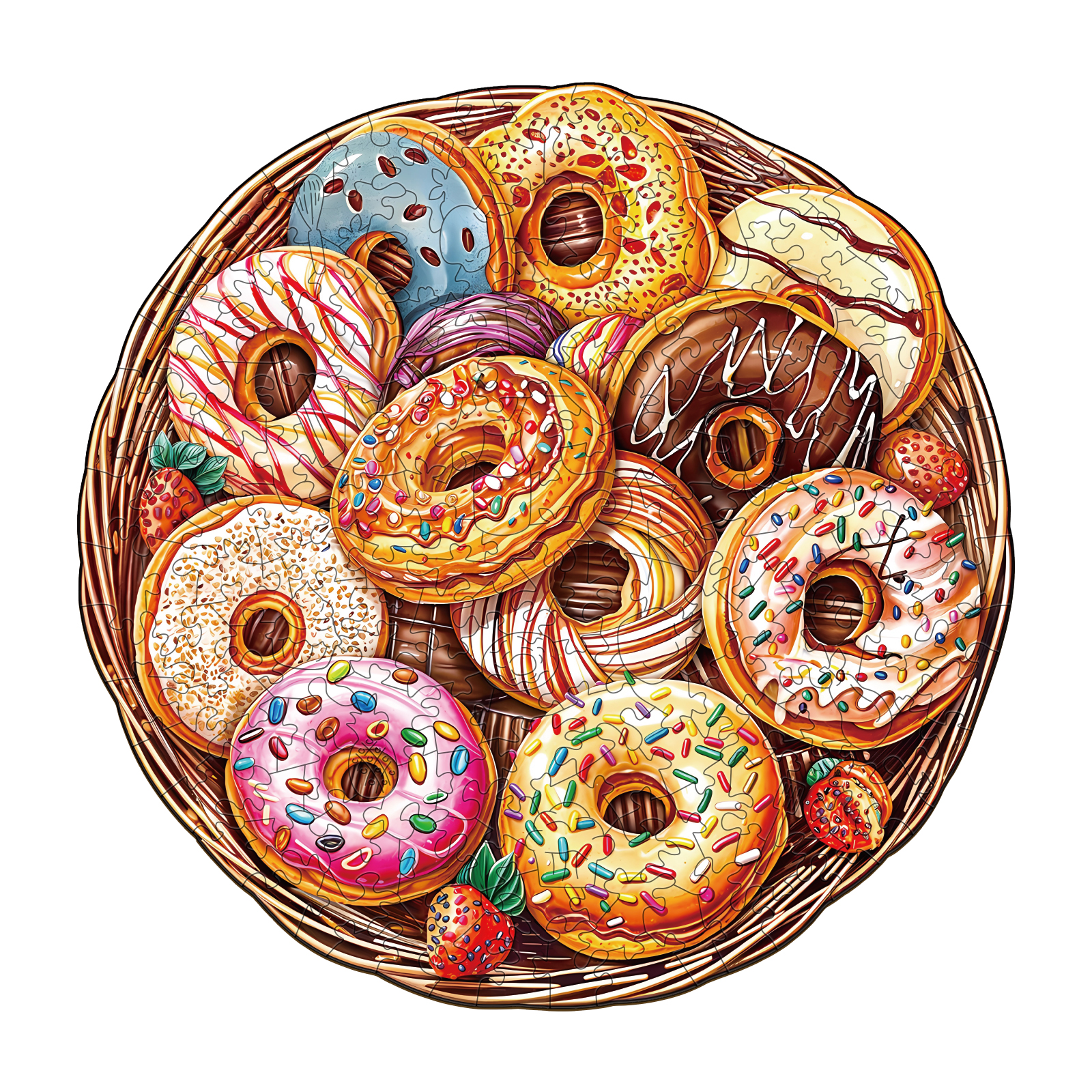 You are currently viewing Wooden Jigsaw Puzzle – Donuts Puzzle 66e6ec0151329