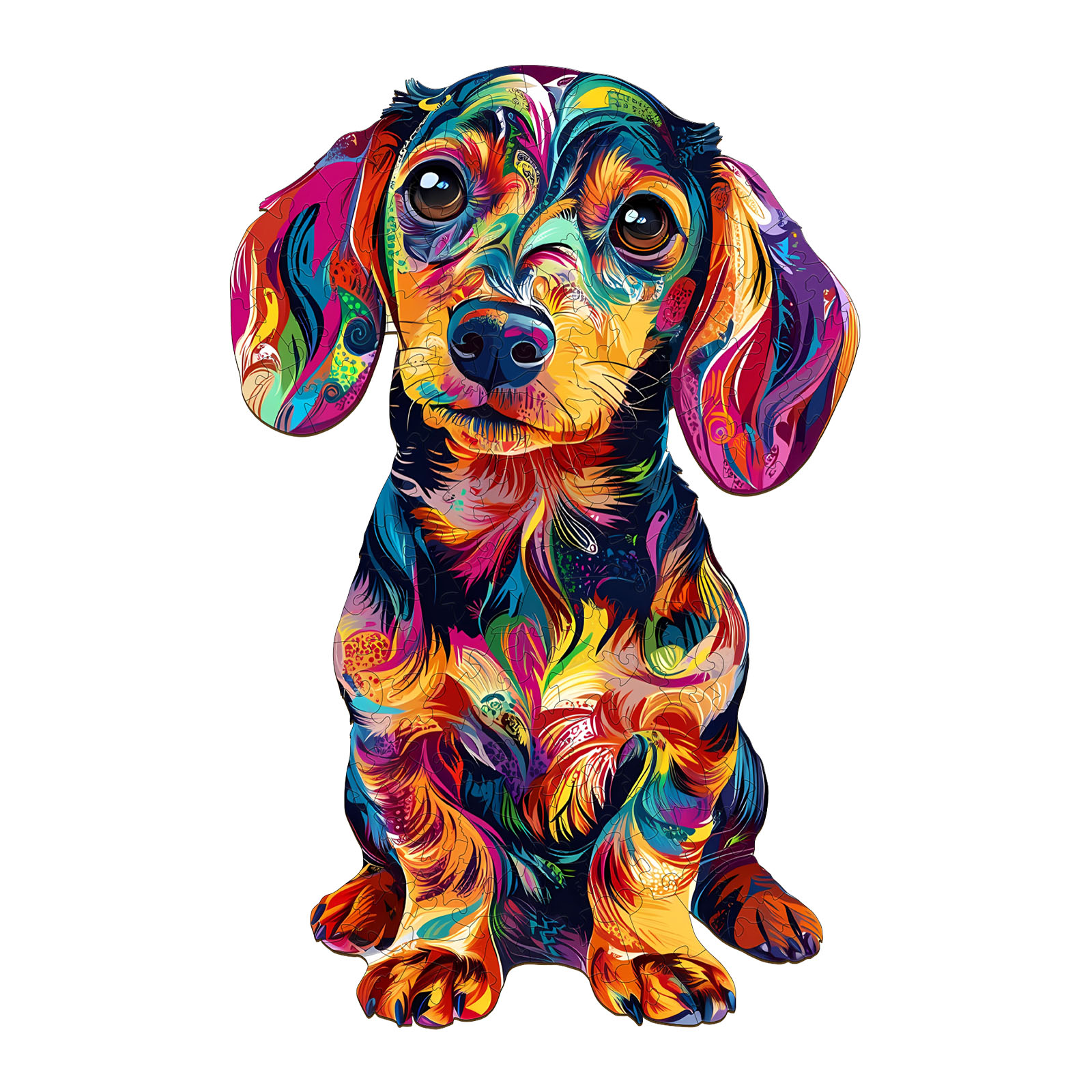 Read more about the article Wooden Jigsaw Puzzle-Colorful Dachshund 66e4b4bd24415