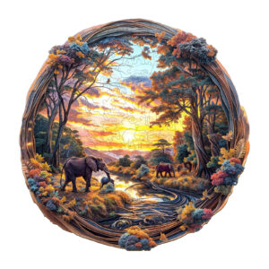 Read more about the article Wooden Jigsaw Puzzle-Elephant at Sunset 66d9fd97731ec