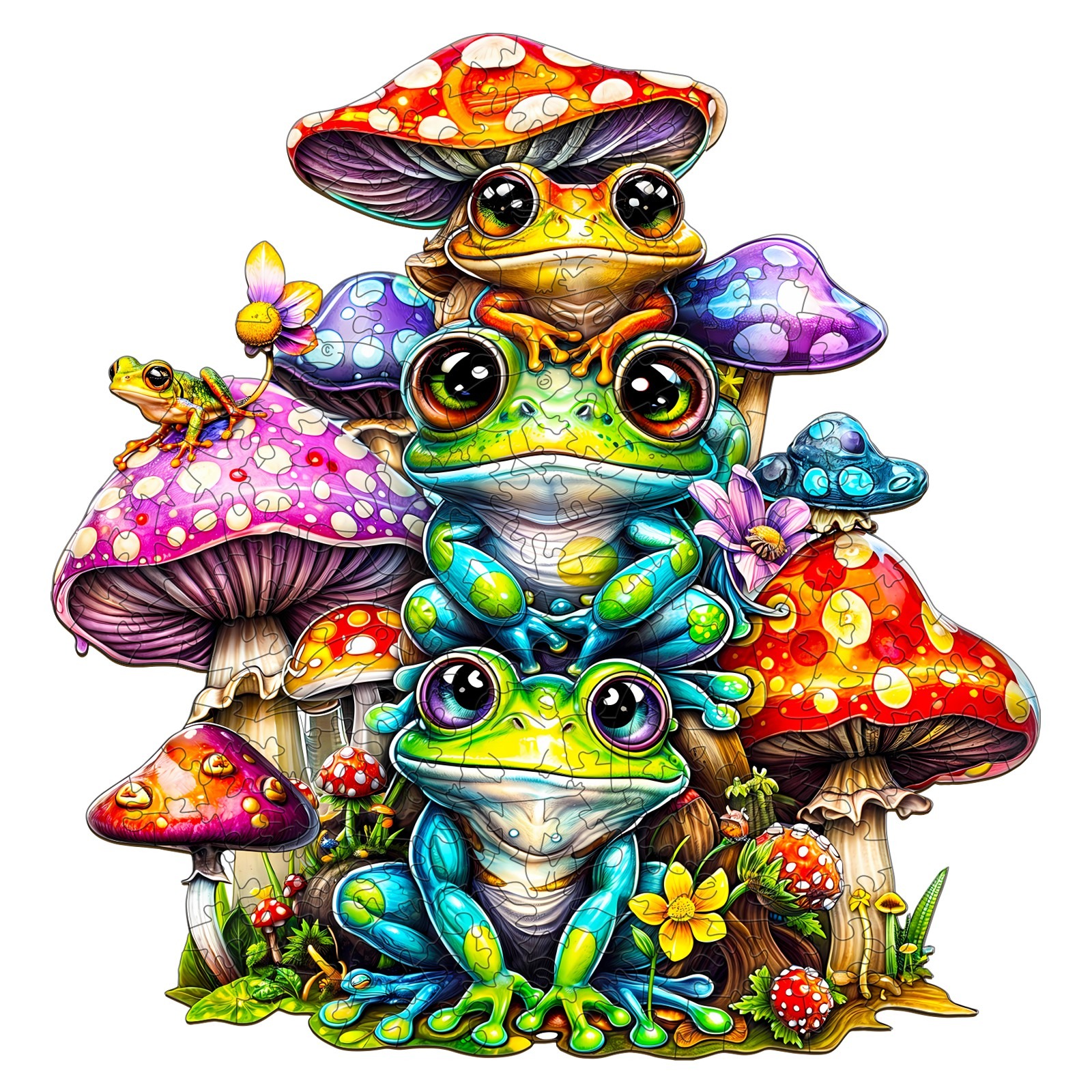 You are currently viewing Wooden Jigsaw Puzzle-Frog Family 66e11f018e109