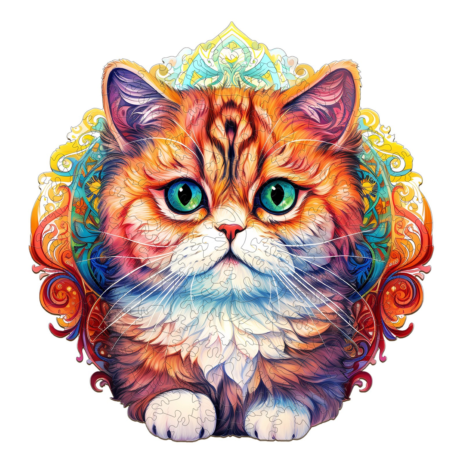 You are currently viewing Wooden Jigsaw Puzzle-MANDALA CAT 66eb83b181418