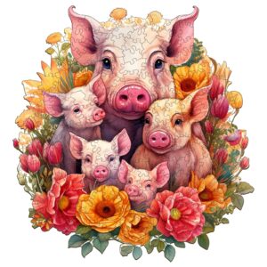 Read more about the article Wooden Jigsaw Puzzle-Mother pig and piglet-1 66e40567d4117