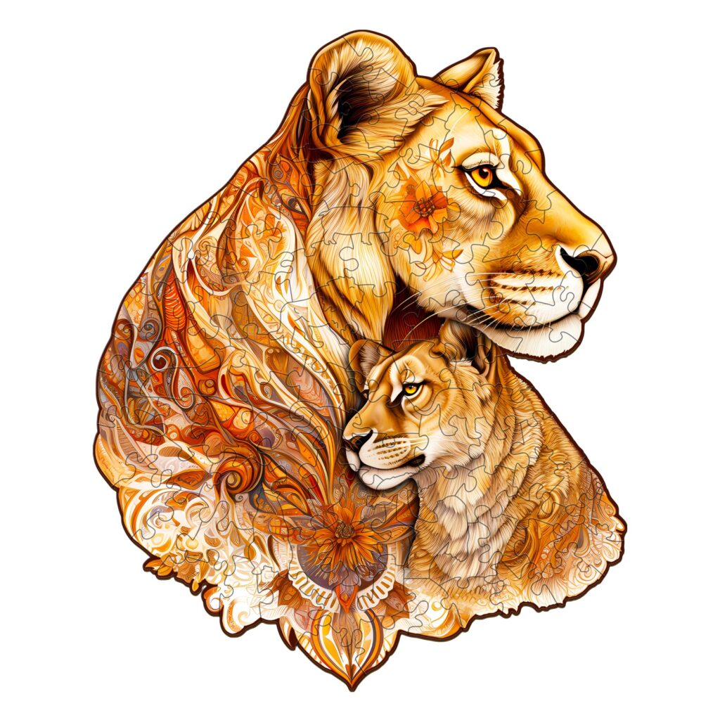 Wooden Jigsaw Puzzle – Motherly Lion 66e3229e3de9e