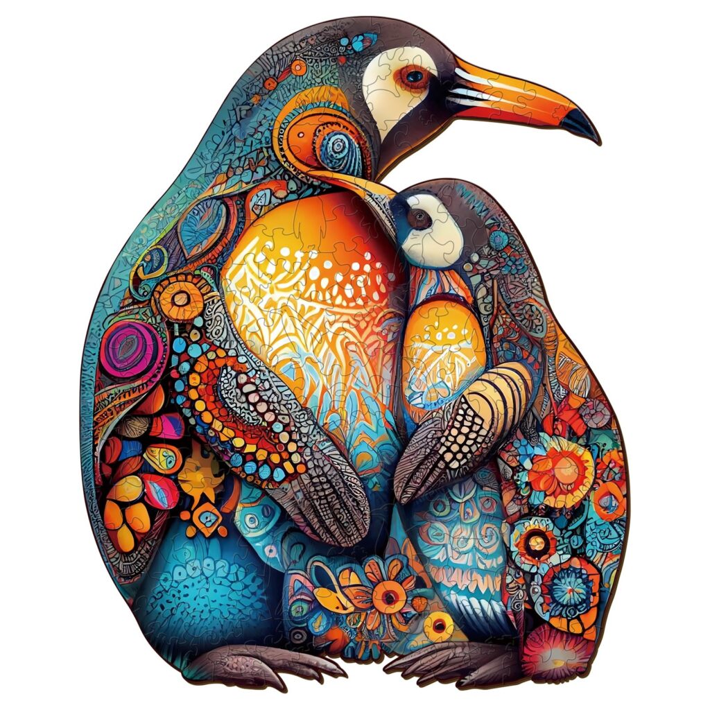 Wooden Jigsaw Puzzle-PENGUIN FAMILY 66d709ac17d8a