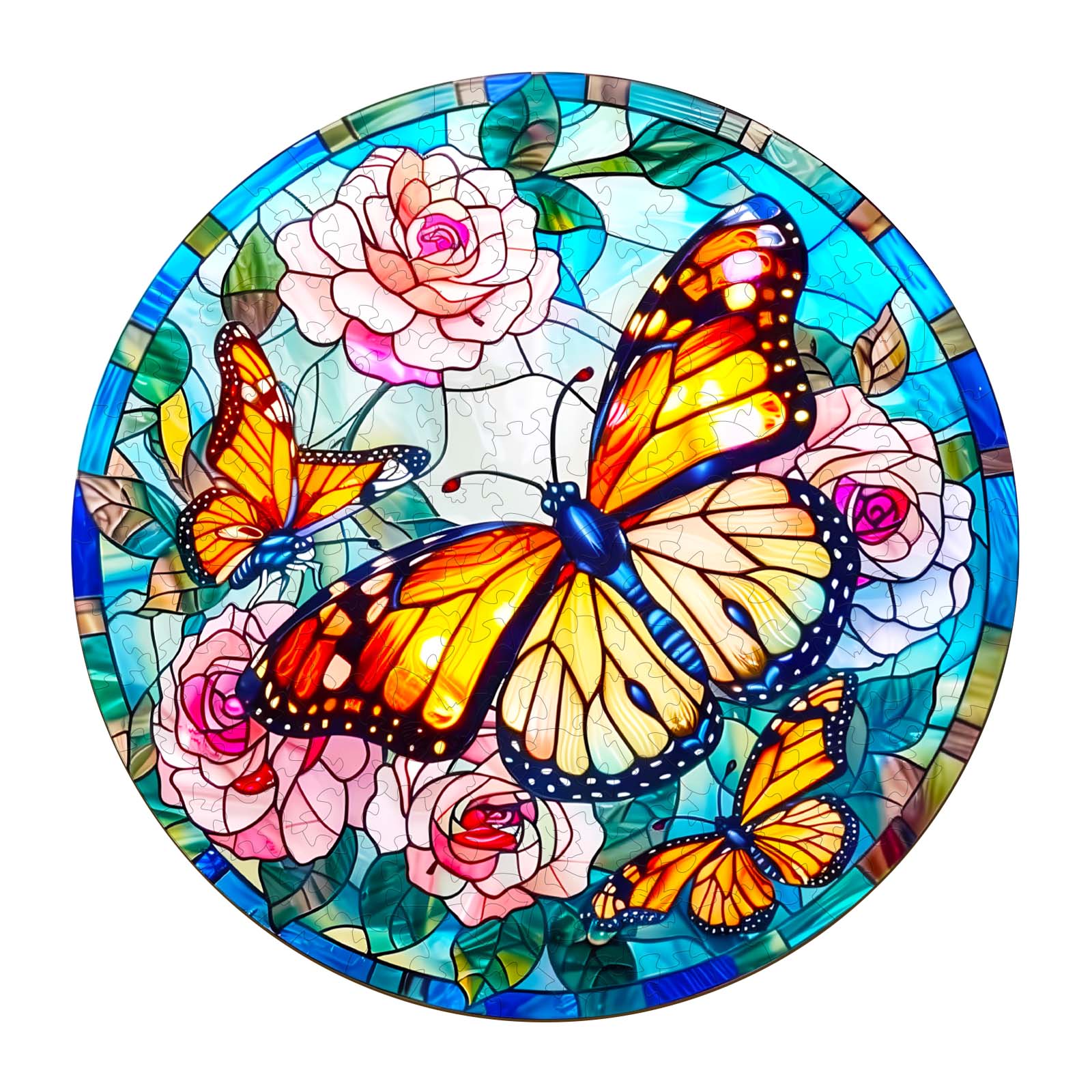 You are currently viewing Wooden Jigsaw Puzzle – Stained Glass Butterfly 66eccda7b0158