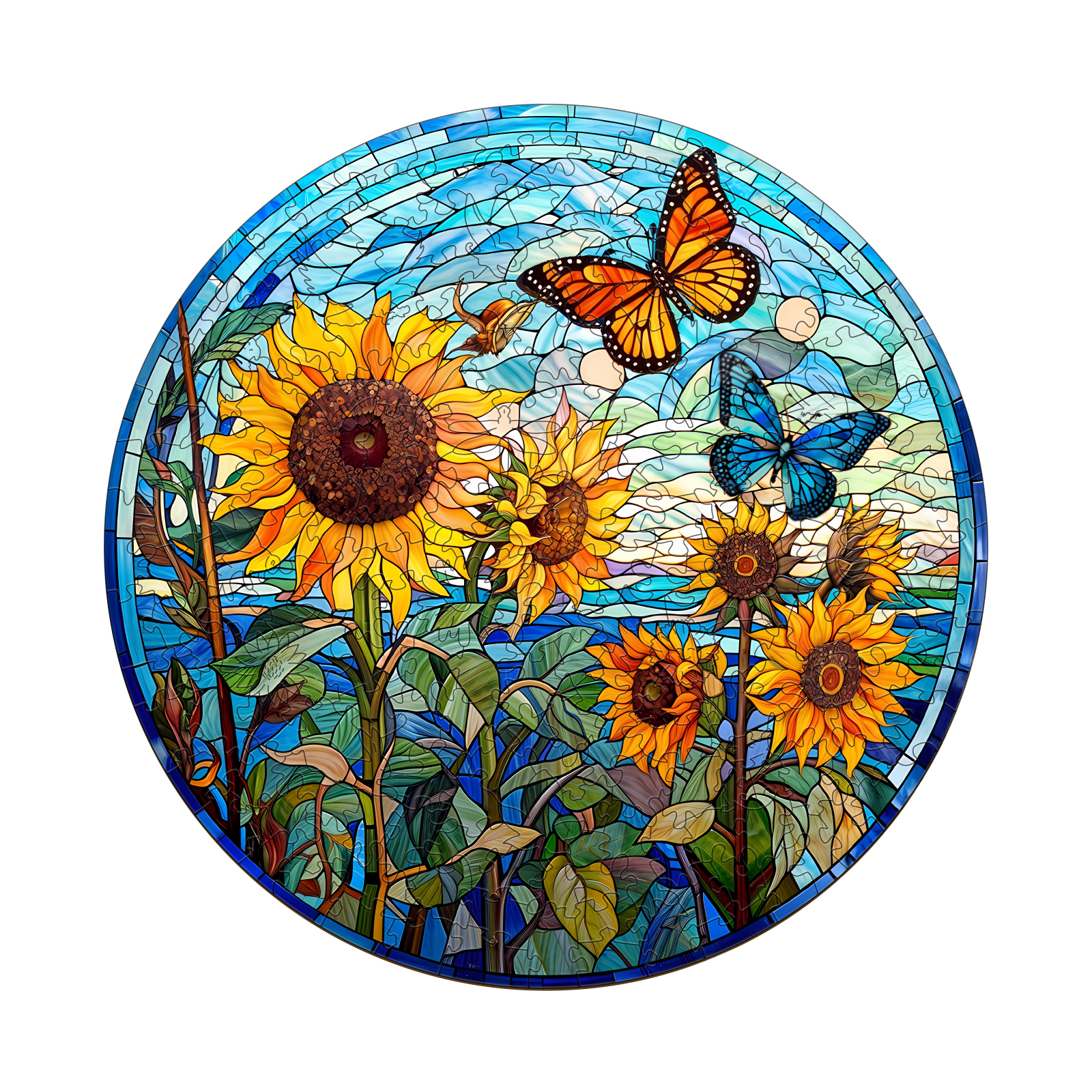 You are currently viewing Wooden Jigsaw Puzzle – Stained Glass Sunflower 66ed15cecb188