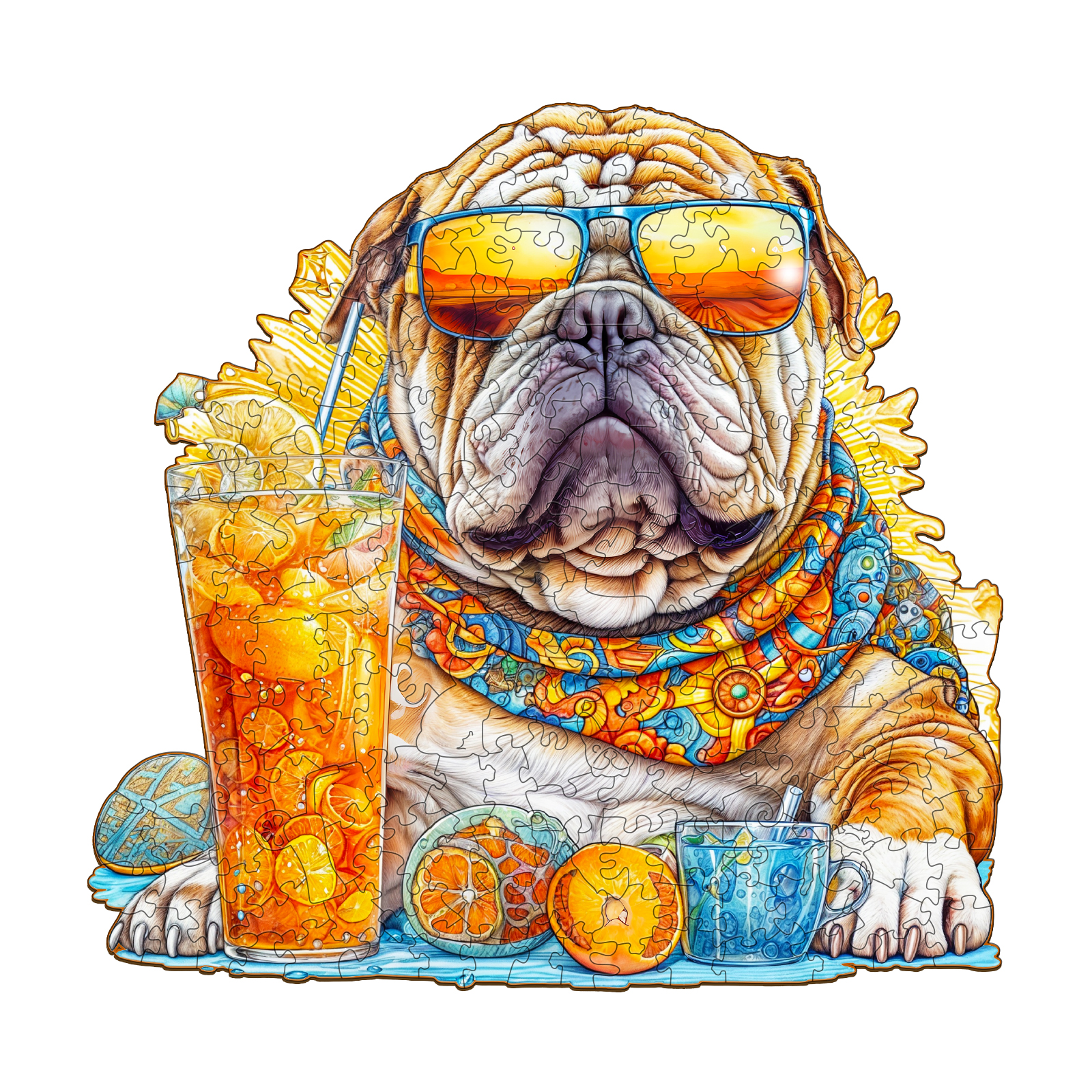 Read more about the article Wooden Jigsaw Puzzle-Summer Bulldog 66e22b1dce16b