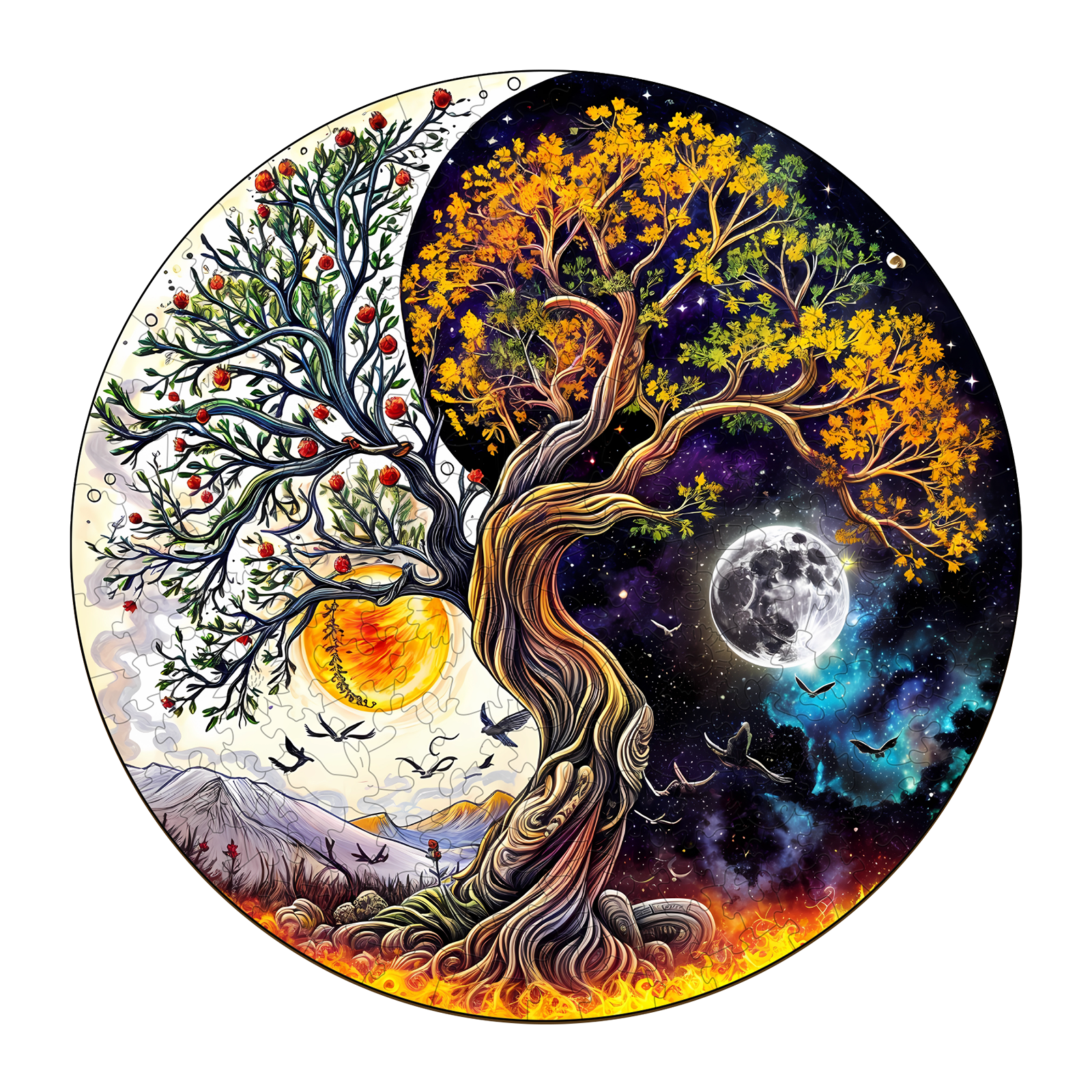 You are currently viewing Wooden Jigsaw Puzzle-Sun and Moon Tree of Life 66dd8917a3064