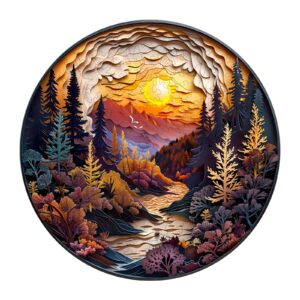 Read more about the article Wooden Jigsaw Puzzle-3D Sunset Forest 66eadea72f363