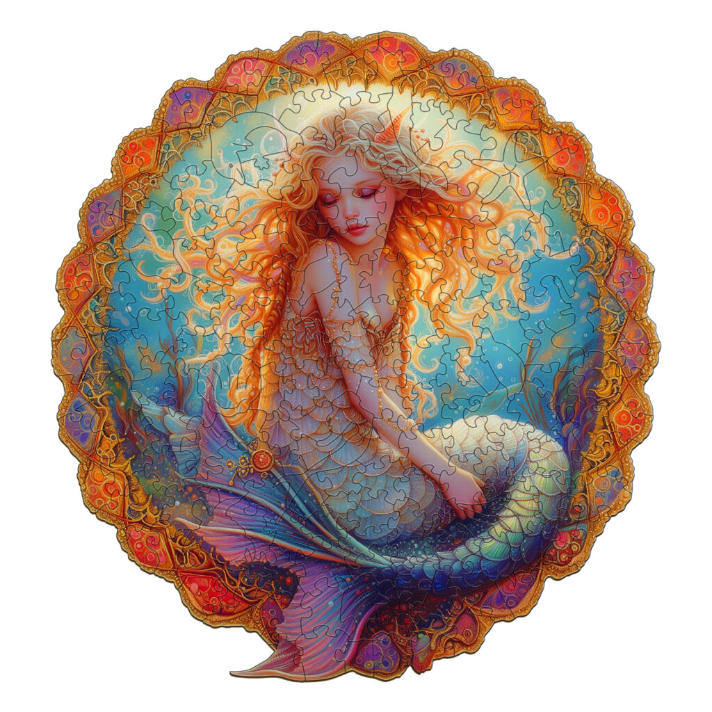 Wooden Jigsaw Puzzle-Dreamy Mermaid 66dca661d2654