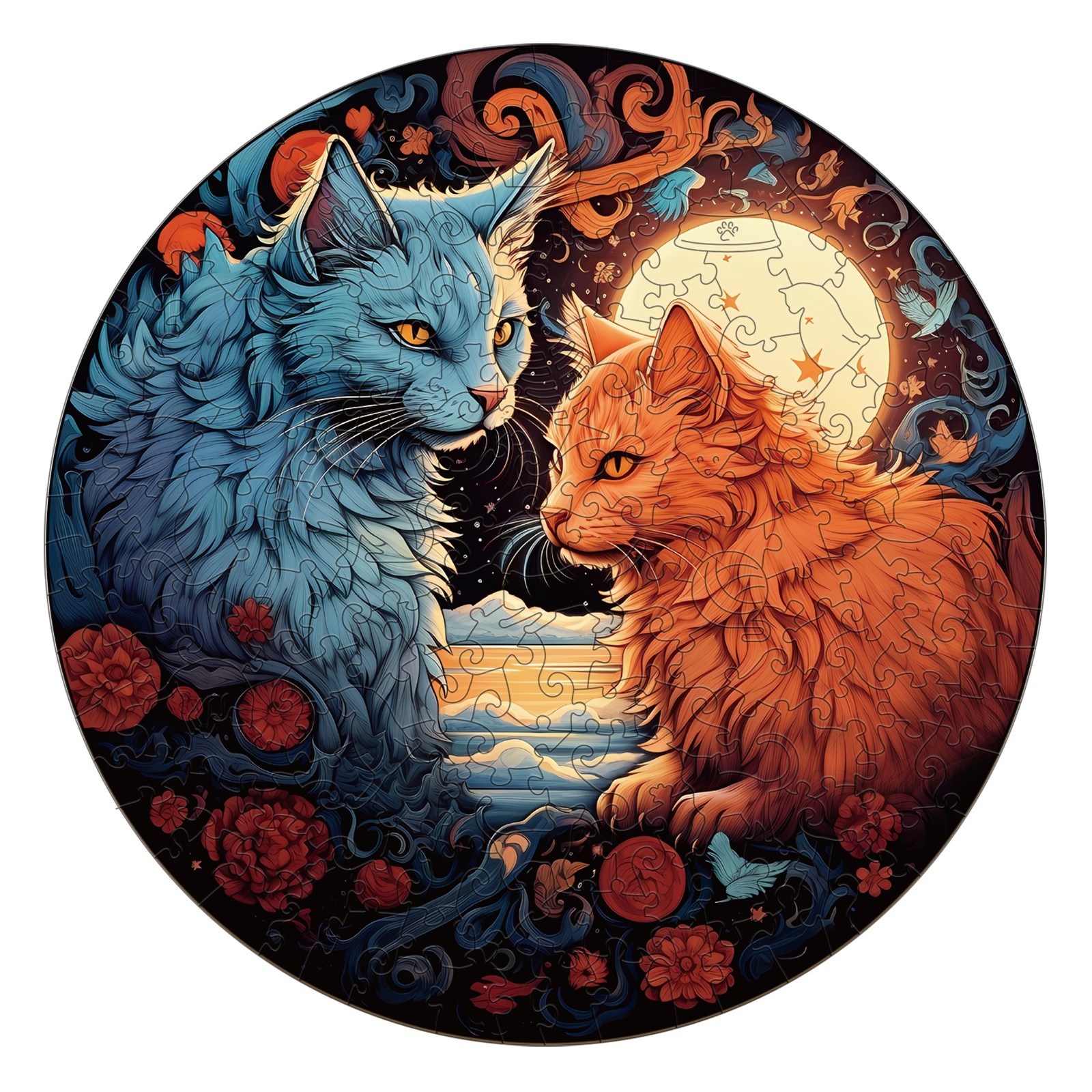 You are currently viewing Wooden Jigsaw Puzzle-YIN YANG CAT-1 66d59f742bca2